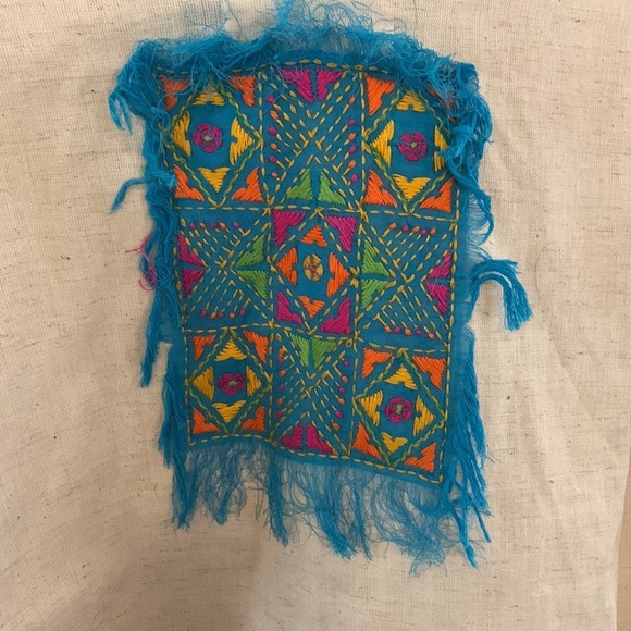 NWT Westside Linen (or Blend) Tunic w/ unique embroidered pattern size XXL - Picture 5 of 7